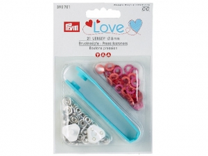 Boutons pression Prym Love jersey 8mm, rouge
